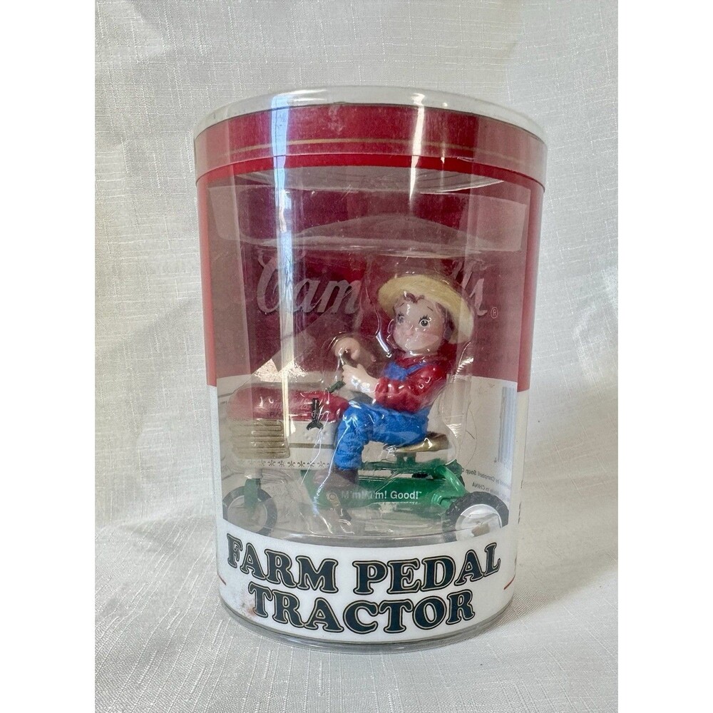 Vintage Campbell’s Soup Die Cast Toy Farm Pedal Tractor by Xonex New In Box 1998